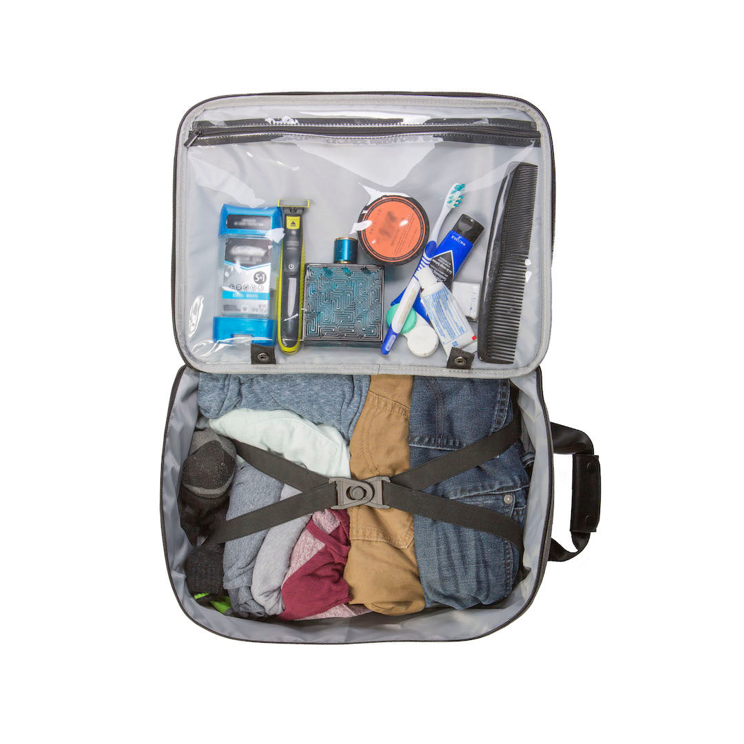 Simplily Co. Carry-on Underseat Shoulder Bag | Black Quilted